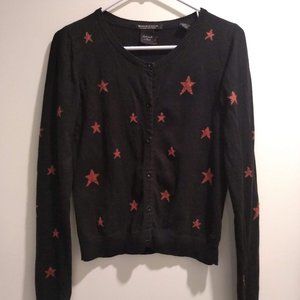 Maison Scotch - Black Cardigan with Stars, Sz 2(S)
